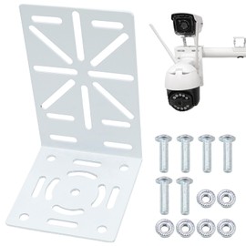 CCTV Mount Bracket, L-Shape Security Mount Plate, Universal Wall Ceiling Mounting Brackets for PTZ and Dome Cameras