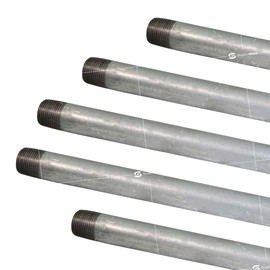 Supply Giant 1 Inch Galvanized Pipe, One Inch Malleable Steel Pipes Fitting Build DIY Vintage Furniture, 1" x 48" (Pack Of 5)
