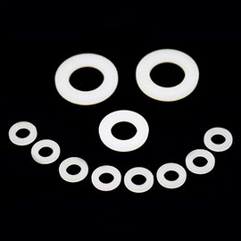 M5 (5mm) White Plastic Washers Form-A Flat Nylon Washer (Pack of 20)