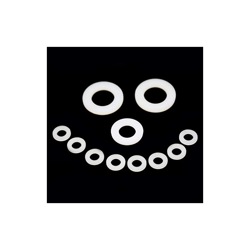 M5 (5mm) White Plastic Washers Form-A Flat Nylon Washer (Pack