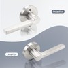 knobelite Satin Nickel Passage Door Handle,Brushed Nickel Round Interior Door