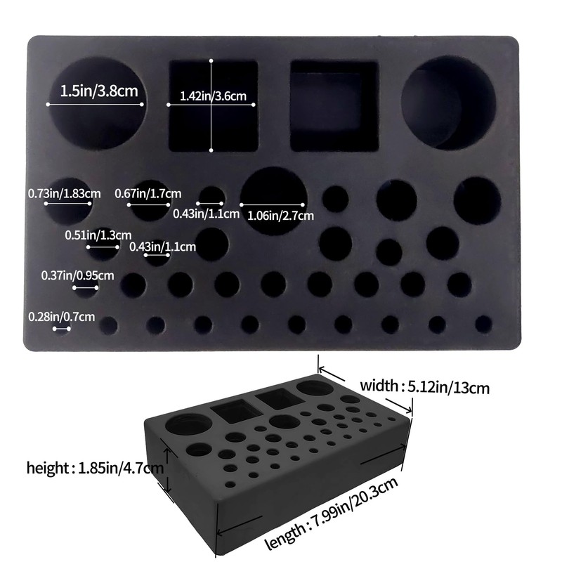 Eupheng Fly Tying Desktop Storage Rack in Black and Gray,