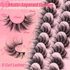 Ahrikiss Lashes Fluffy False Eyelashes Cat Eye Lashes Natural Look