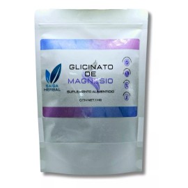Saisa Herbal Glicinato De Magnesio 100% Puro Bolsa Con 1 Kg. Sabor Natural
