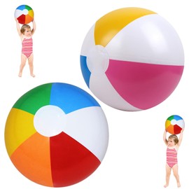 AOOTUERL 2 PCS Inflatable Panel Beach Ball， Beach Ball Football Small Blow Up Beach Balls Water Game，for Holiday Swimming Pool Party Beach， Kids and Adults Summer Pool Party Toys