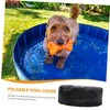KONTONTY Portable Pool Cover Round Bathtub Cover Foldable Solar Pool