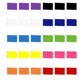 Felimoa Flag Sticks for Events Party Decorations, Total 100 Pieces (10 Colors)