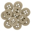 ButtonMode Suspender Brace Pant Buttons Set - 12 Khaki Beige