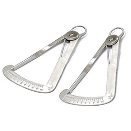 AAProTools Stainless Steel Jewelry Measuring Calipers, Pack of 2, 0-10mm, Diamonds & Metal Measure Tools for Jewelry Art Wax Rubber Sheet