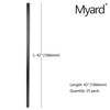 Myard 42 Inches Estate Hollow Square Iron Deck Balusters Furniture