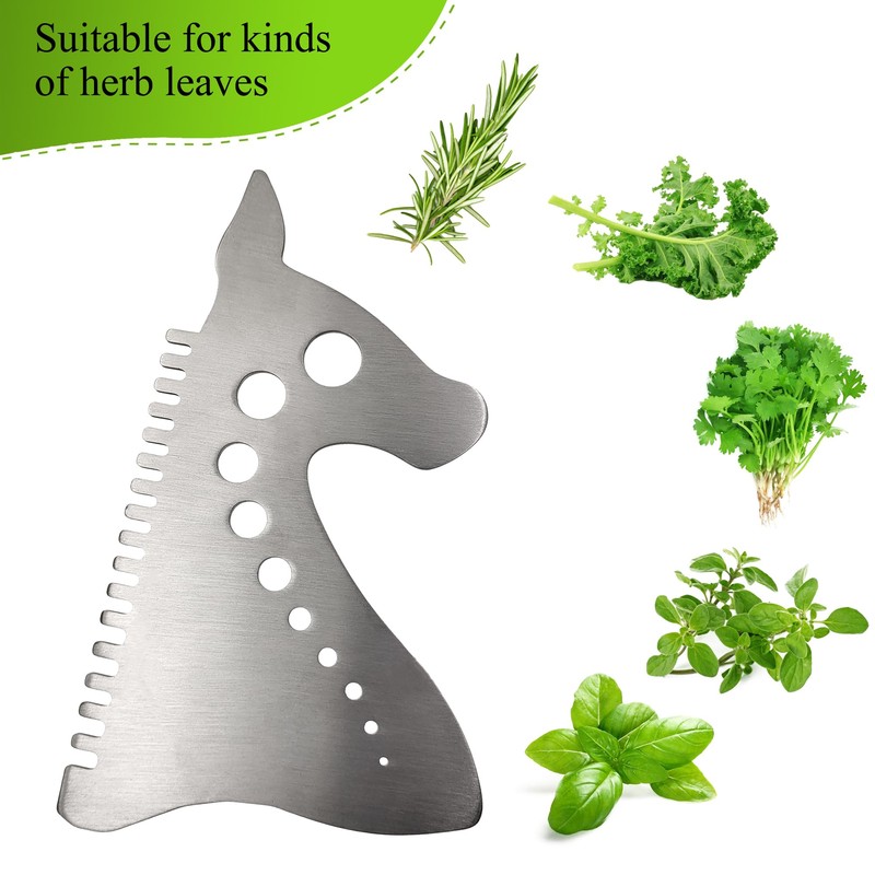 Herb Strippers 10 Holes-Stainless Steel Kitchen Leaf Stripping Tool- Perfect