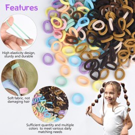 100 Pcs Baby Hair Ties, Toddler Hair Elastics Kids Seamless Elastic Hair Bands,Hair Ties Mini Ponytail Holders for Girls