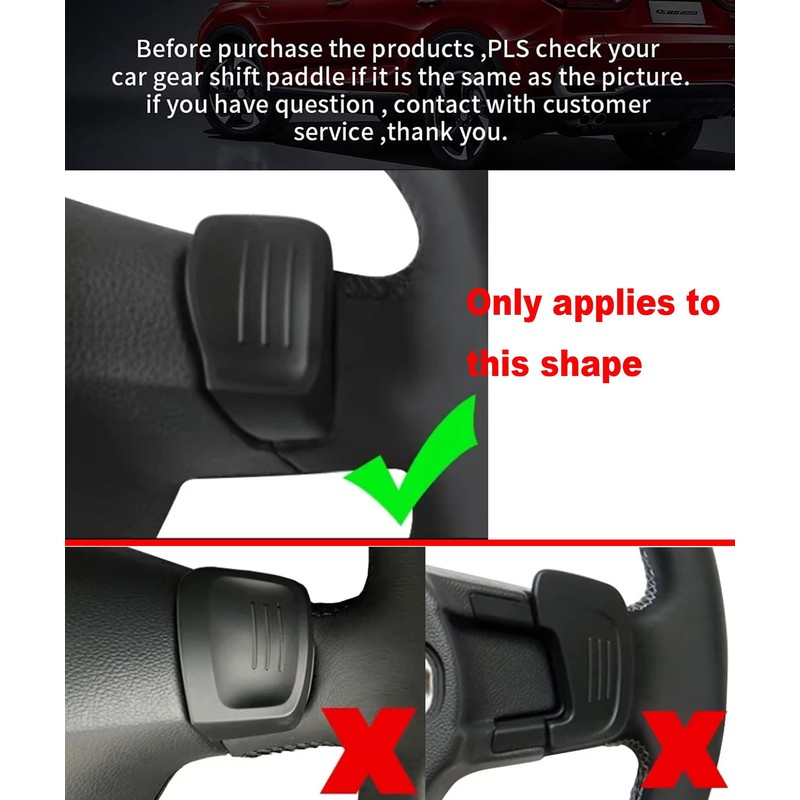 ontto ABS Plastic Car Steering Wheel Shift Paddle Shifter Extension