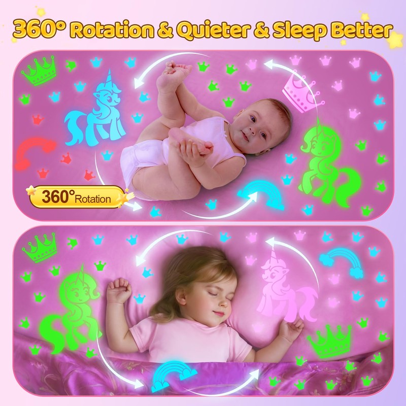 COOLNIGHT Kids Night Light Projector, Remote+3 Timer Unicorn Night Light