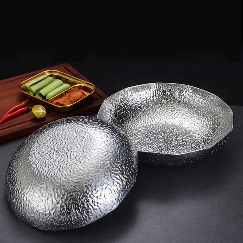 Stainless Steel Flat Hot Pot Even Heat Distribution Multifunctional Nonstick