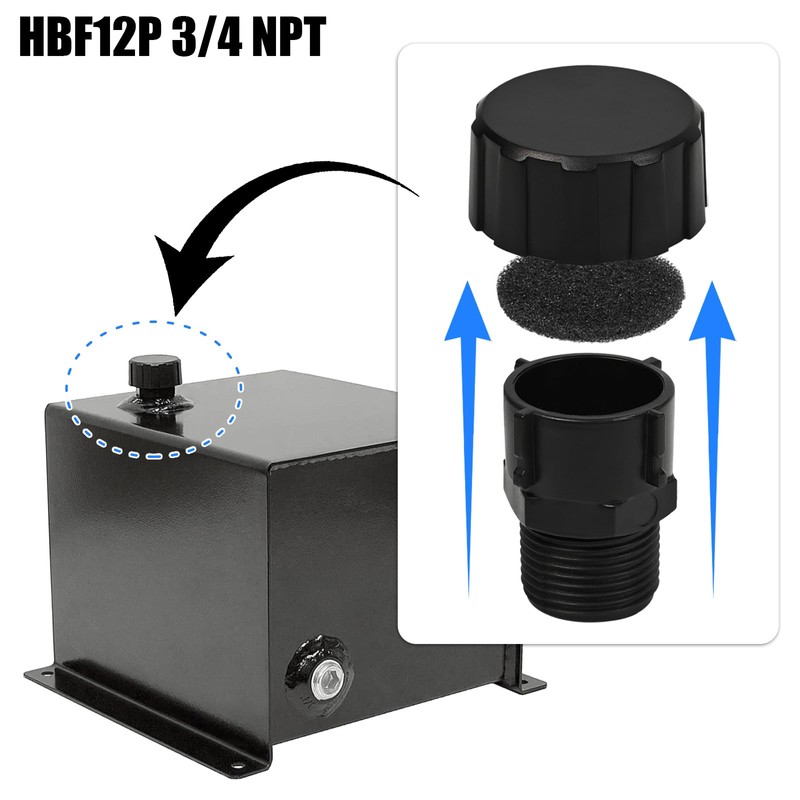 HBF12P 3/4 NPT Hydraulic Power Unit Poly Breather Cap,Fit For