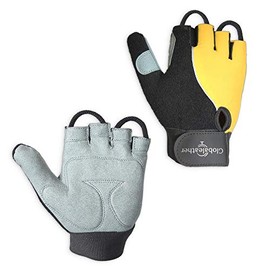 Globaleather Globaleather Gel Pad Lite Wheelchair Gloves - Yellow (X Large) - Hardwearing, Padded Breathable Leather for Great Grip, Protection, Comfort & Durability