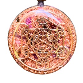 Metatron Cube Pendant Orgone Orgonite Archangel Sacred Geometry Resin Necklace, Natural Black Tourmaline, Balances Chakras, Protects Negative Energy Handmade Holistic