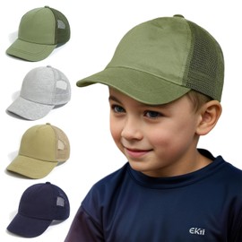 YANWANG Baby Baseball Cap Breathable Adjustable Toddler Sun Hat Dinosaur Solid Colour Hats for Children Boys Girls, Green, 1 - 2 years