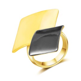 Mytys Black Rings for Women, Marcasite Statement Vintage Cocktail Statement Silver Chunky Crystal Antique Big Black Onyx Stone Rings (Link G, 9)