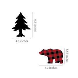 CC HOME Lumberjack Banner,Buffalo Plaid Party Banner for Kids,Boys,Girls,Birthday Party,Baby Show Party Decoration