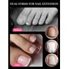 TOROKOM Poly Gel Nail Forms for Toes, Long Square Dual