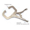 NUZAMAS 11" 275mm Locking C-Clamp with Swivel Pads Steel Plier
