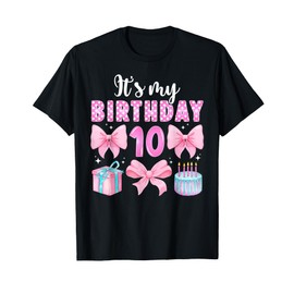 10th Coquette Themed Birthday Ten Year Old Girl Coquette Bow T-Shirt