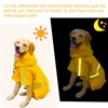 Havenfly Impermeable para Perros con Capucha con Rayas Reflectantes，Ajustable，Resistente al