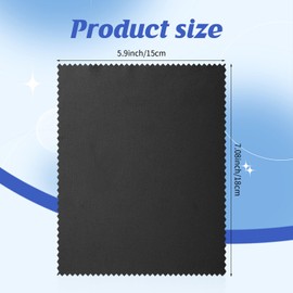 Leelosp 300 Pcs Glasses Cleaning Cloth Microfiber Glasses Wipes Assorted Colors Cloth for Cleaning Eyeglasses Camera Lens Cell Phones Laptops LCD TV Screens and More, 6 x 7 Inch(Black)