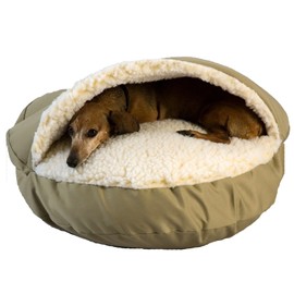 Snoozer Orthopedic Cozy Cave Pet Bed, Large, Khaki