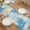 Table Runner Modern Living Room Table Runner Blue Leaves Table