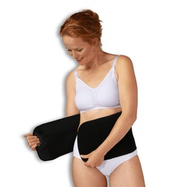Carriwell Adjustable Organic Cotton Belly Binder (Large/Extra Large, Black)