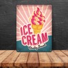 Metal Sign XL with American Diner Classics Ice Cream Motif