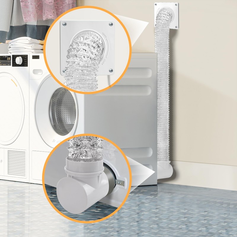 Dryer Connection Kit, Space Saving Dryer Vent, Dryer Vent Wall
