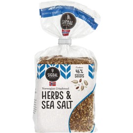 Sigdal Bakeri Herbs & Sea Salt Wholegrain Crispbread 8.29 oz Bags - Pack of 12