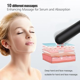 Personal Facial Massager with Powerful Massage Balls, Portable Facial Muscle Massager, Relieves Dark Circles, Puffiness, and Fatigue Around The Eyes - (Black)