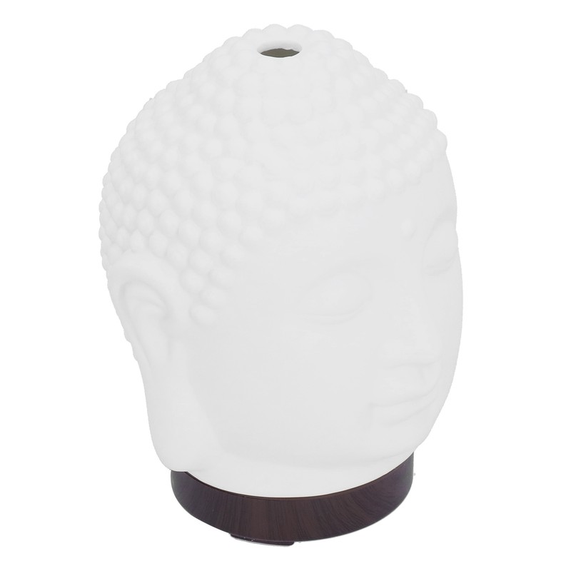 100‑200ml Ceramic Humidifier Buddha Shaped Aroma Diffuser with Night Light