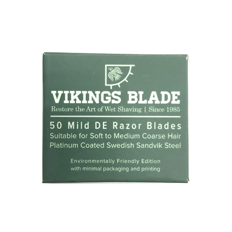 VIKINGS BLADE Double Edge Safety Razor Blades, 50x Blades, Swedish