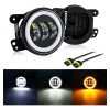Par 4'' Faros Led Niebla Ojos Ángel Para Wrangler Y