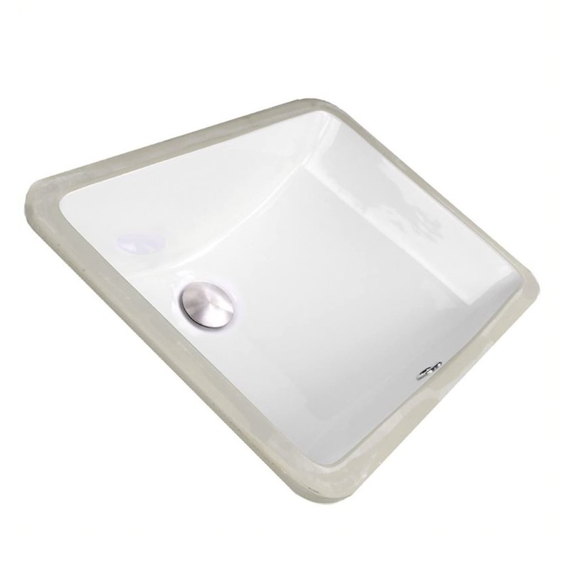 Nantucket Sinks UM-18x12-W White Undermount Bathroom Sink – 18" x