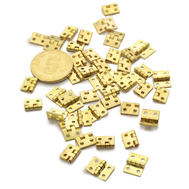 XNJIHWA 50 Pieces Mini Hinge Small Hinge Vintage Hinge Door