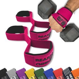 BEAR GRIP - High Quality Figure-8 Weight Lifting Straps (Sold in Pair) (Purple)