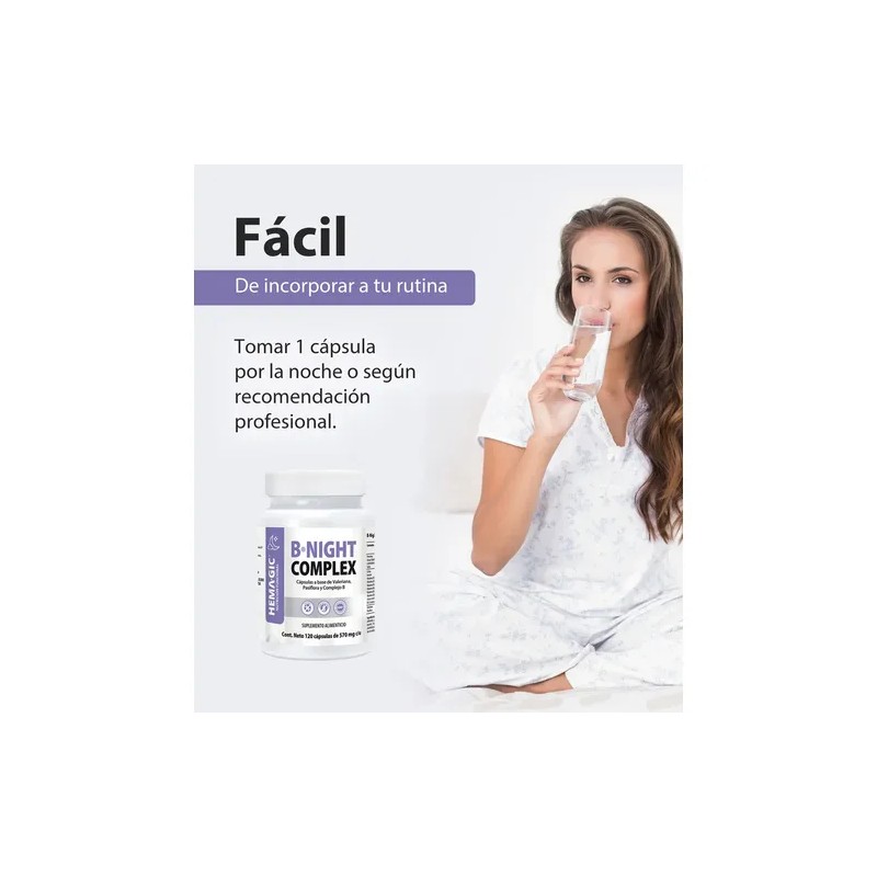 Hemagic B Night Complex 9 Vitaminas Complejo B - 120