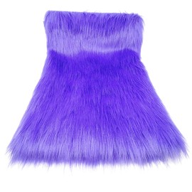 Wanghd Wide 36"x18" inch Length Violet Imitation Fox Faux Fur Fabric Craft Furry Fabric for Sewing Coat Collar,Upholstery,Decoration, (Violet(1.6"-2" Fur) 36"x18")