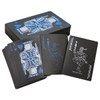 GLADFRESIT Cool Black Plastic Playing Cards Wear-Resistant Durable PVC Waterproof