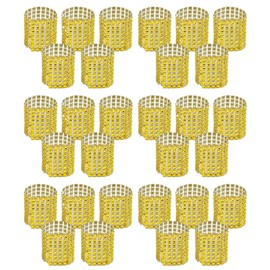Yuelulala 150 Pcs Rhinestone Napkin Rings Rhinestone Mesh Napkin Holders for Wedding Receptions Or Napkin Holder Adornment Family Gatherings DIY Decoration (Gold)(A28-150)