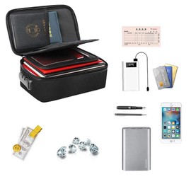 Hemasa Fireproof Document Storage Bag With Lock Waterproof 3-layer File Safe Tickets Certificate Passport Briefcase Organizers 231410CM