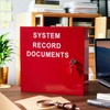MorningRo System Record Documents Enclosure, Red, Left-hinged Door