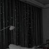 Kinryb Black Star Cutout Blackout Curtains Double Layer Curtains with